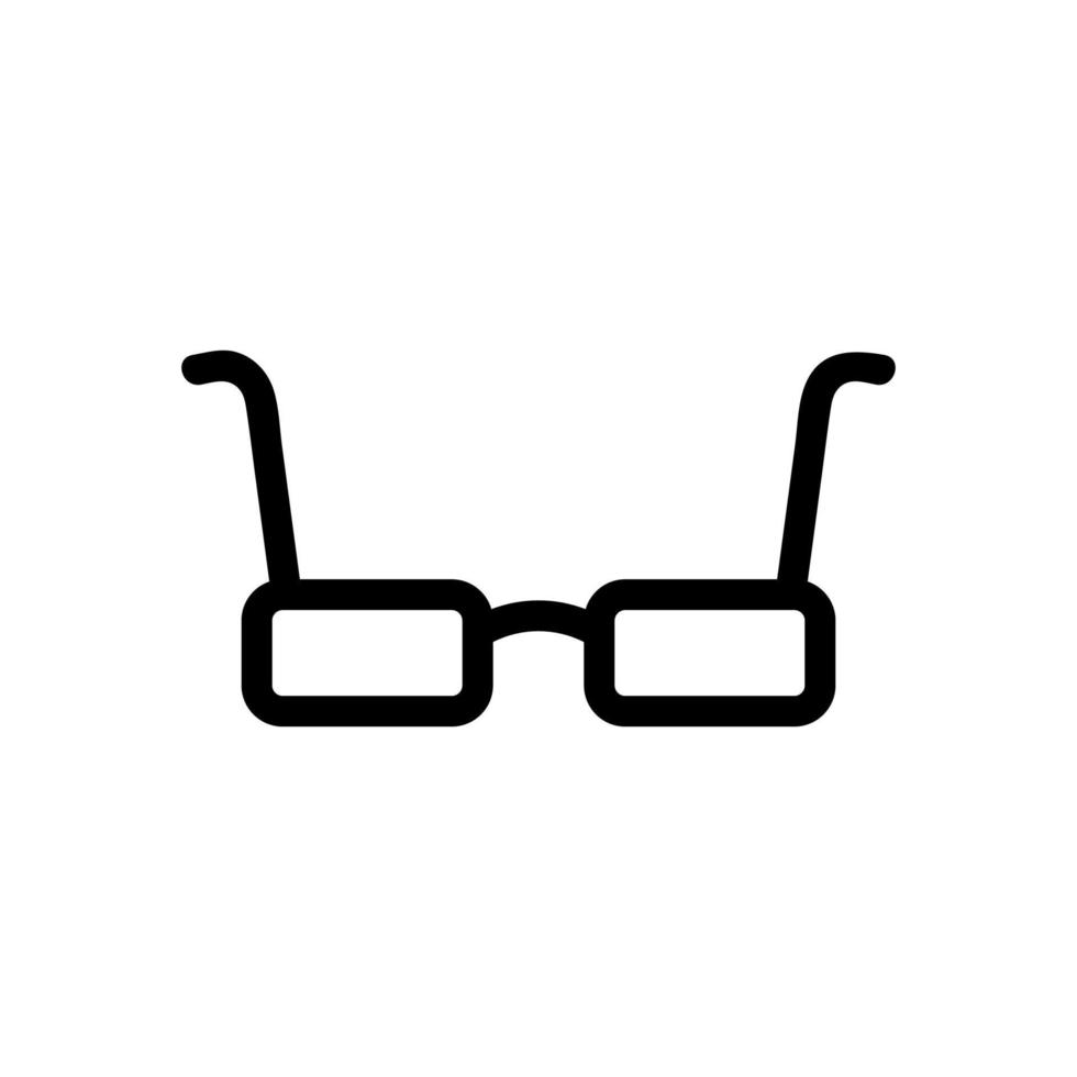 gafas para el vector del icono de vista. ilustración de símbolo de contorno aislado