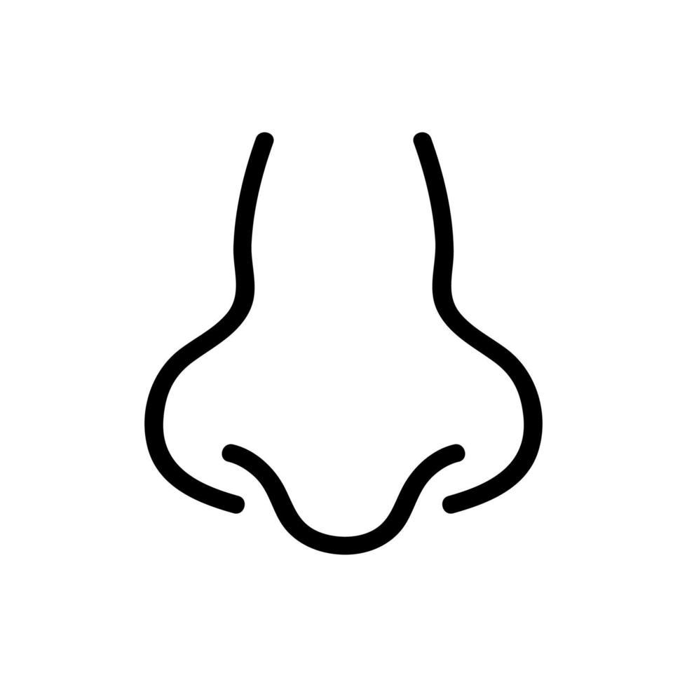 nose front view icon vector outline illustration