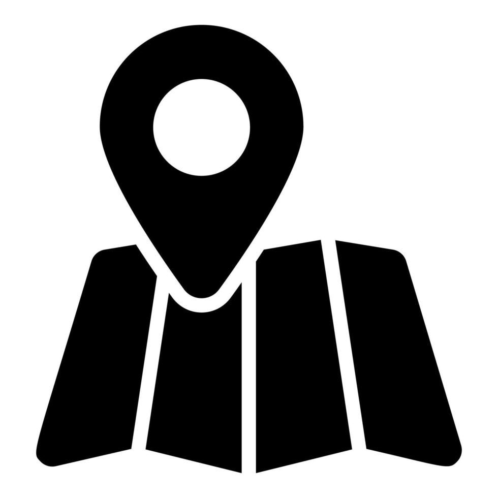 location map vector icon glyph style for Web and Mobile.