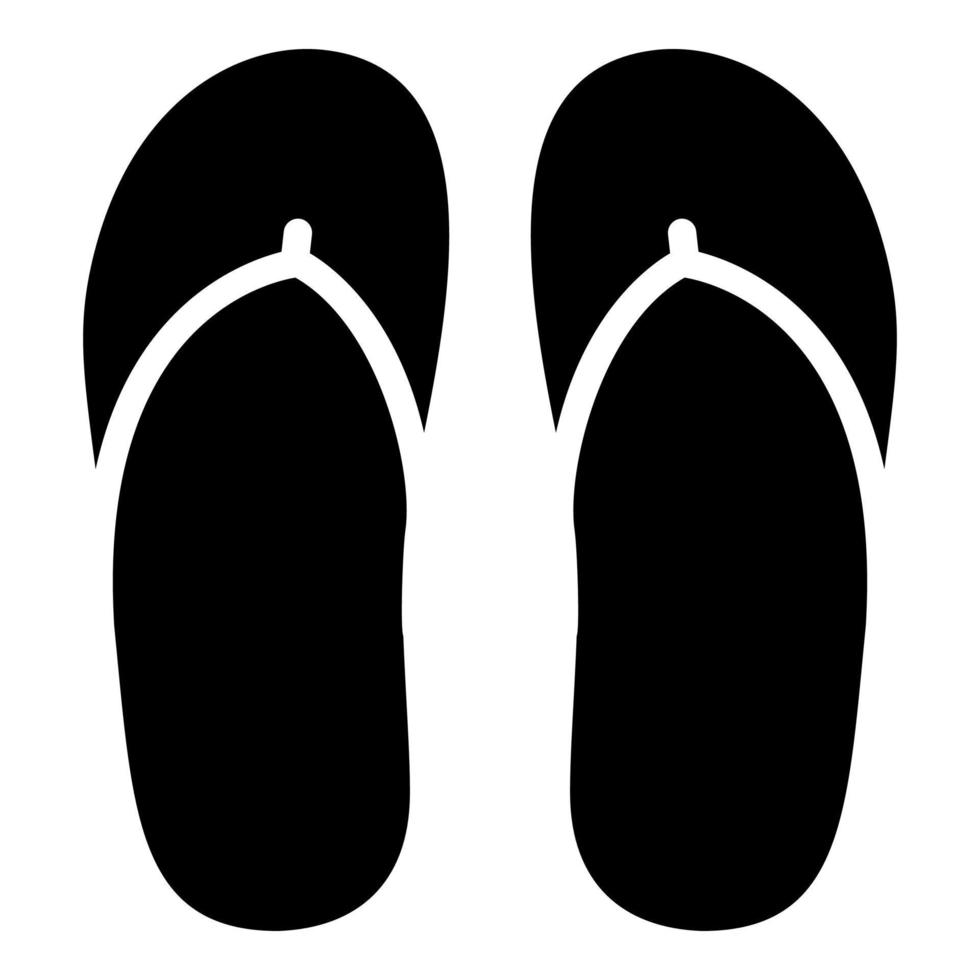 estilo de glifo de icono de vector de zapatillas para web y móvil.