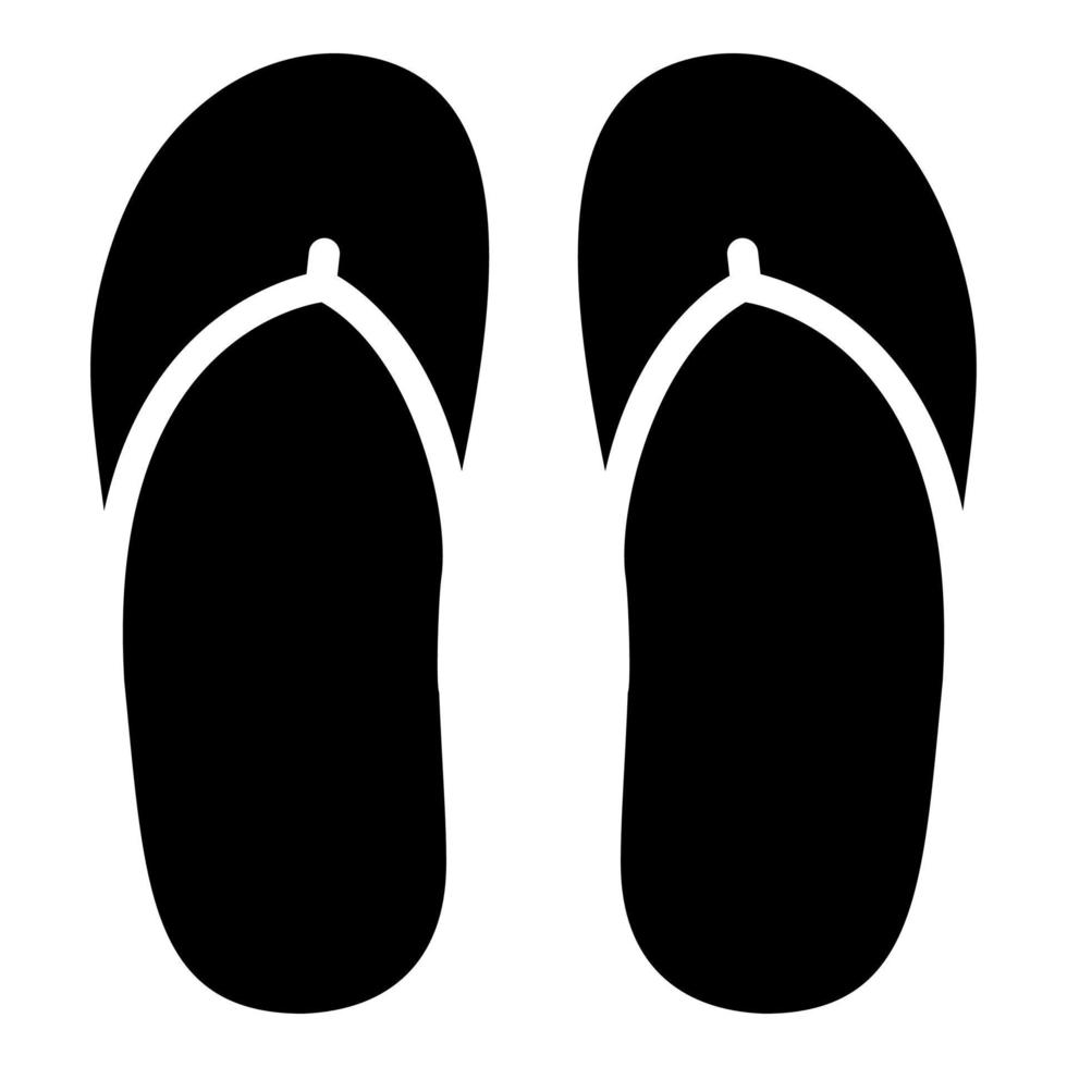 slippers vector icon glyph style for Web and Mobile.
