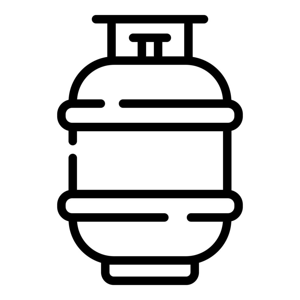 icono de vector de cilindro de gas estilo de línea delgada para web y móvil.