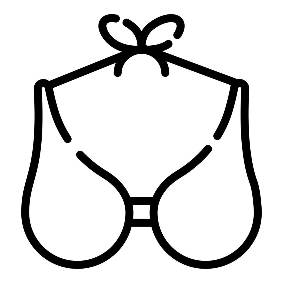 bikini vector icon thin line style for Web and Mobile.