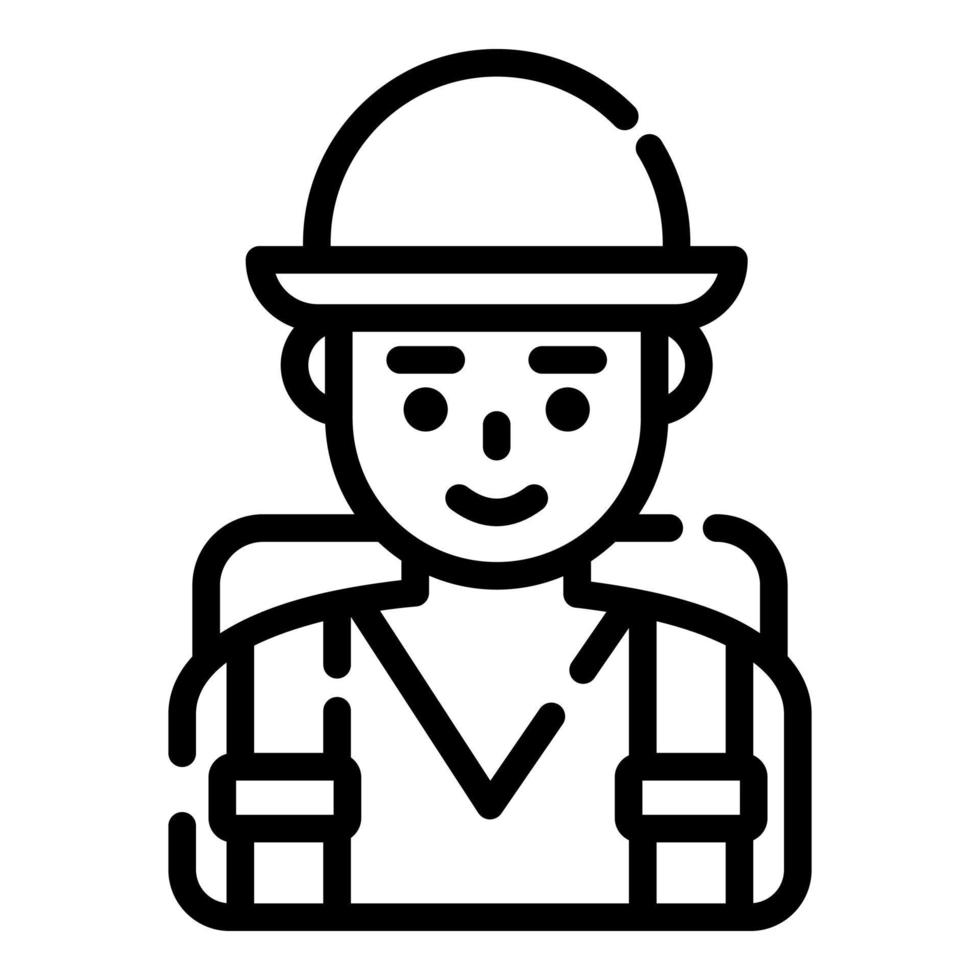 tourist vector icon thin line style for Web and Mobile.