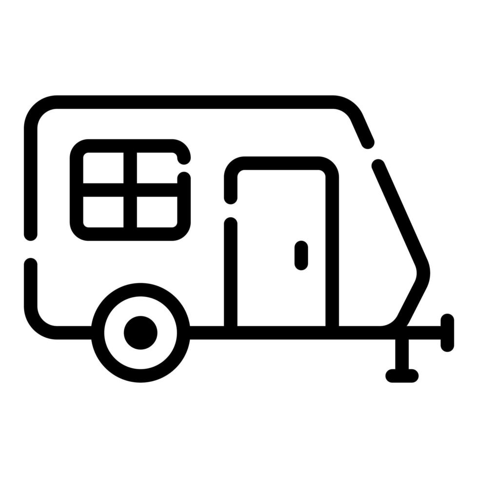 icono de vector de caravana estilo de línea delgada para web y móvil.