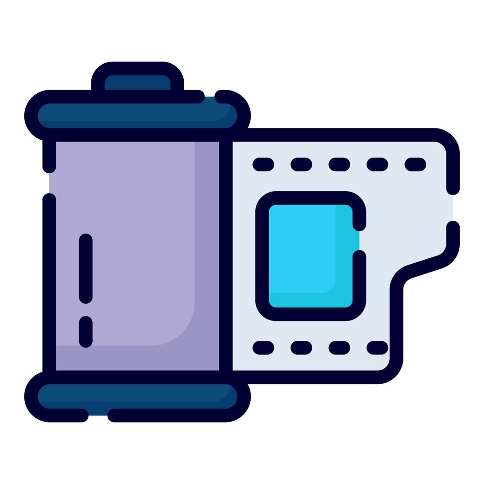 film real vector icon. colored outline style for Web and Mobile.