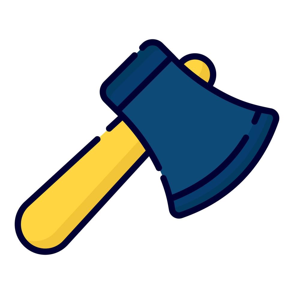 axe vector icon. colored outline style for Web and Mobile.