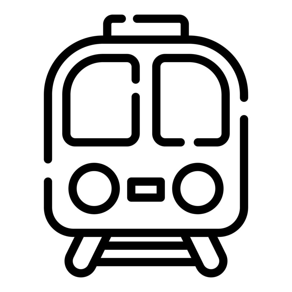 icono de vector de tren estilo de línea delgada para web y móvil.