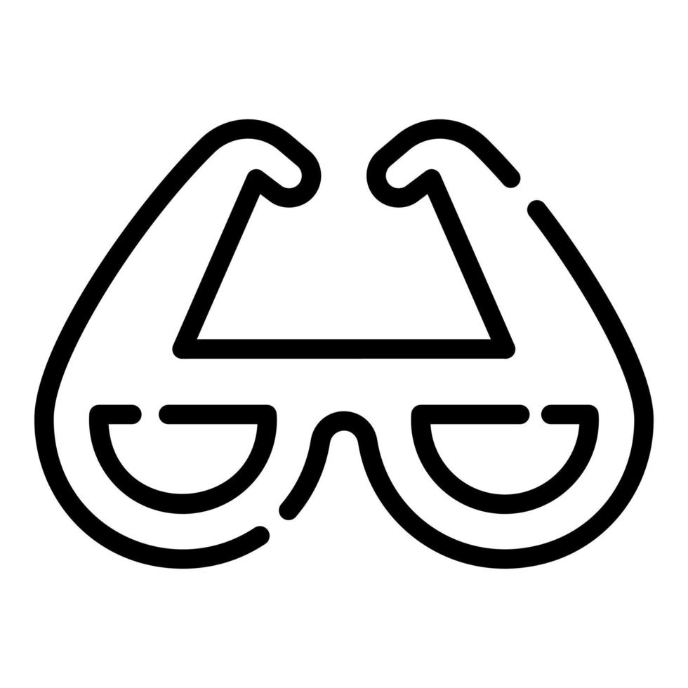 glasses vector icon thin line style for Web and Mobile.