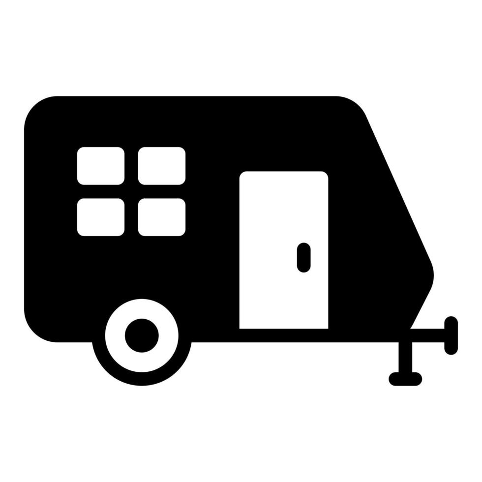 caravan vector icon glyph style for Web and Mobile.