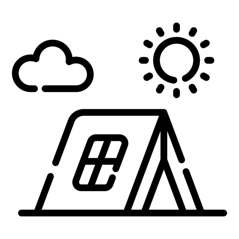 camp vector icon thin line style for Web and Mobile.