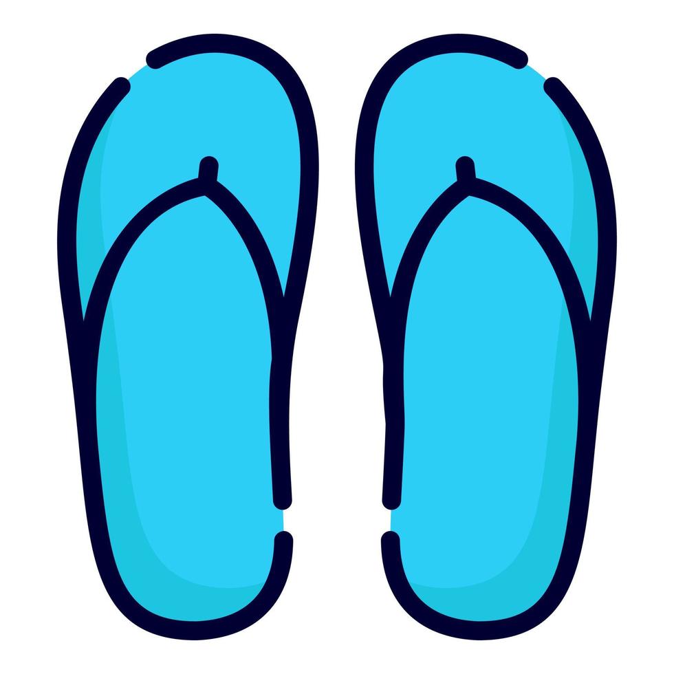 icono de vector de zapatilla. estilo de contorno coloreado para web y móvil.