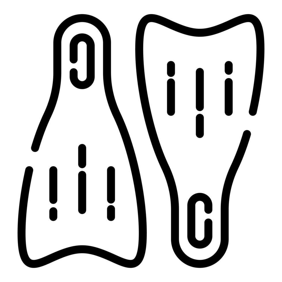 swimming flipper vector icon thin line style for Web and Mobile.