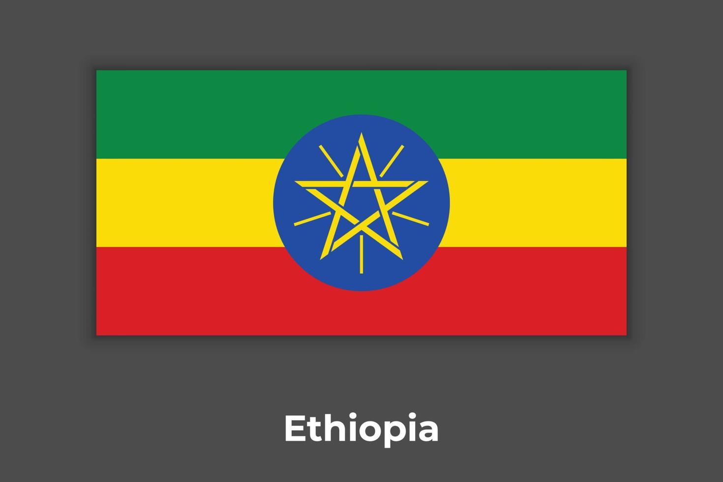 Ethiopia flag. Flag of Ethiopia. flat vector