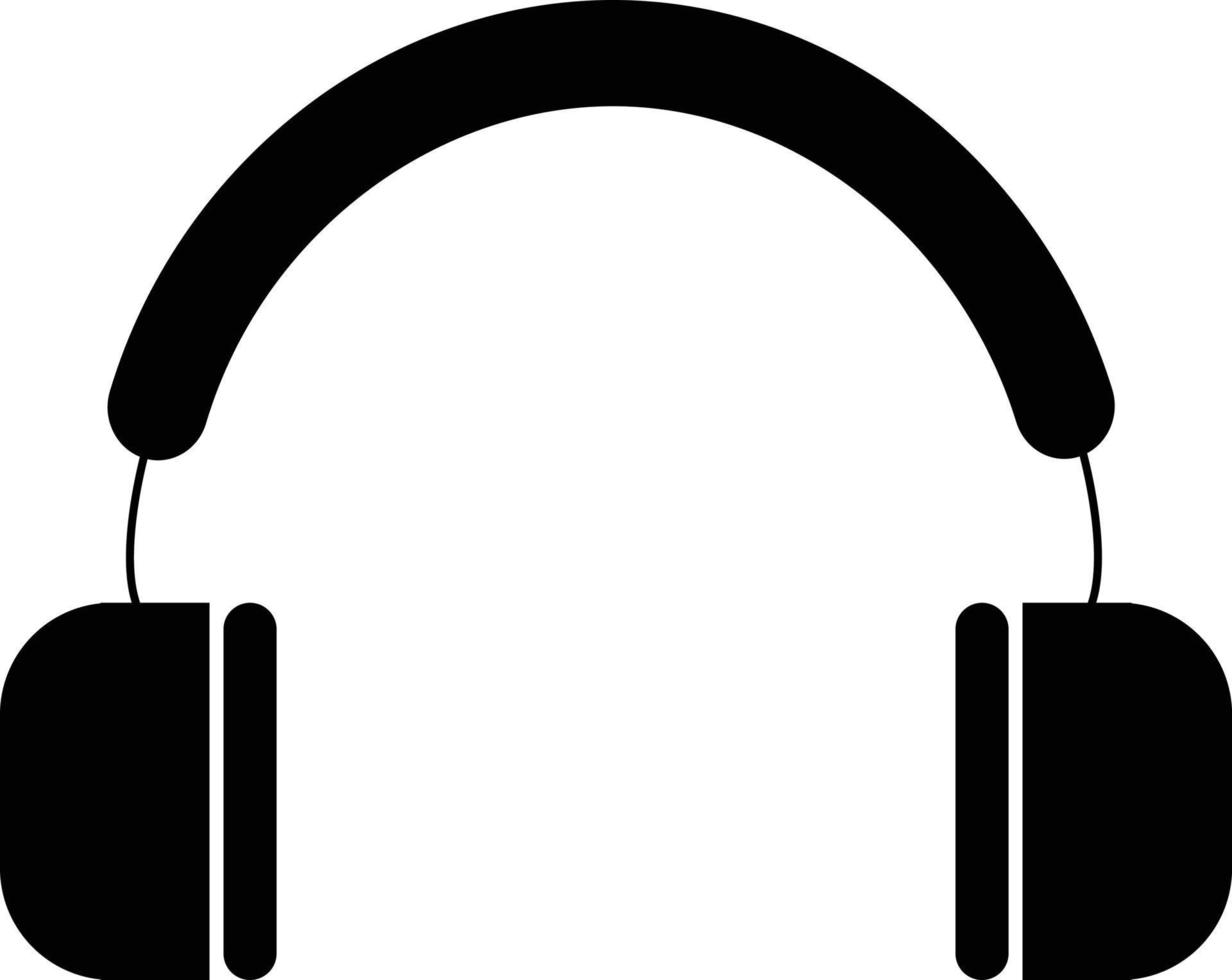 Audio Headphone Silhouette Vector Illustration