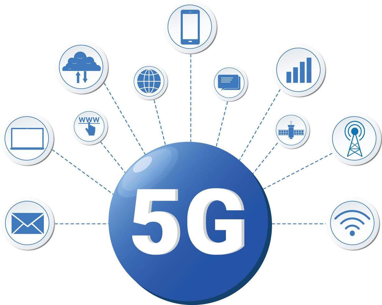 5G Network Vector Illustration Graphic