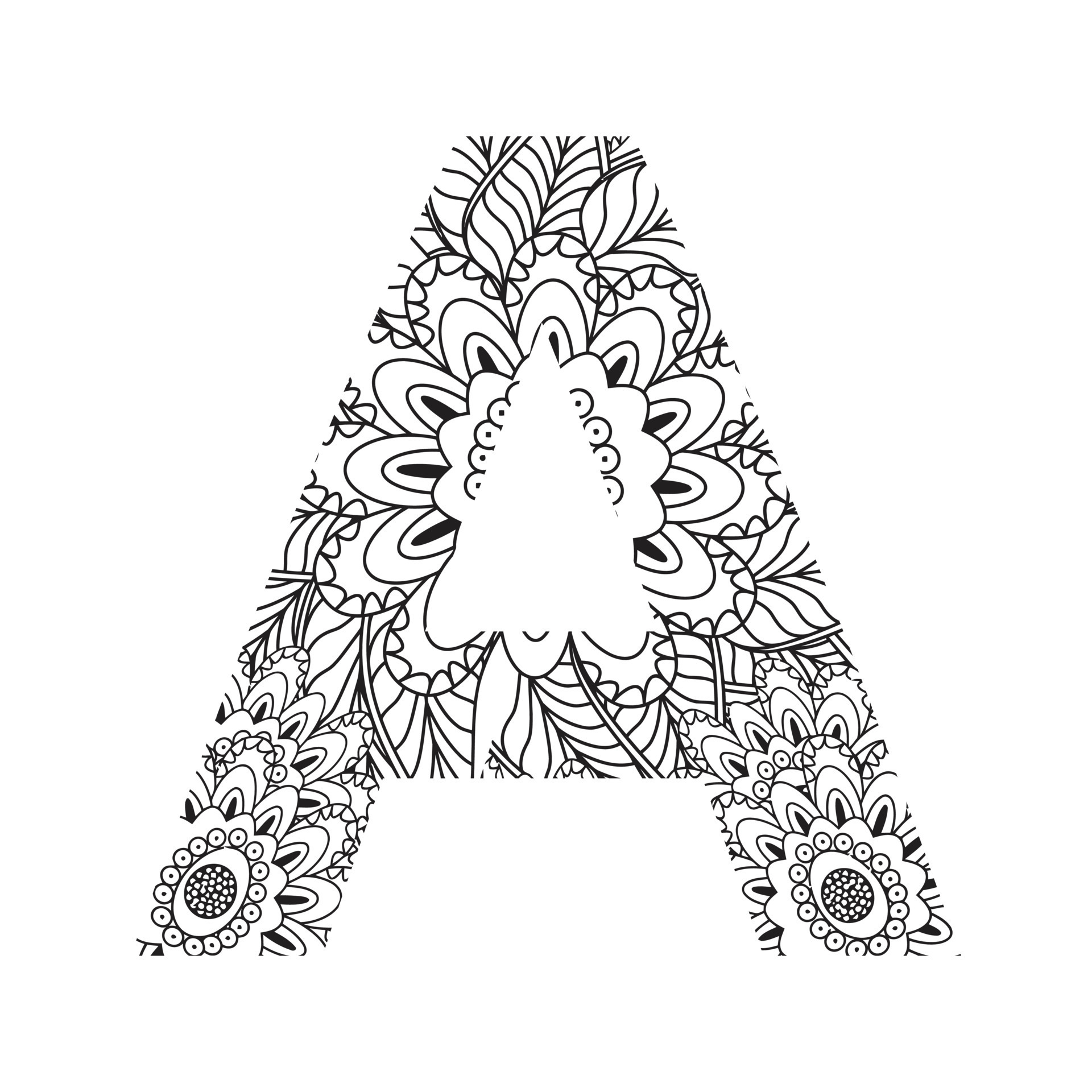 Mandala Alphabet SVG, Mandala Letters, Alphabet Clipart Cut Files By