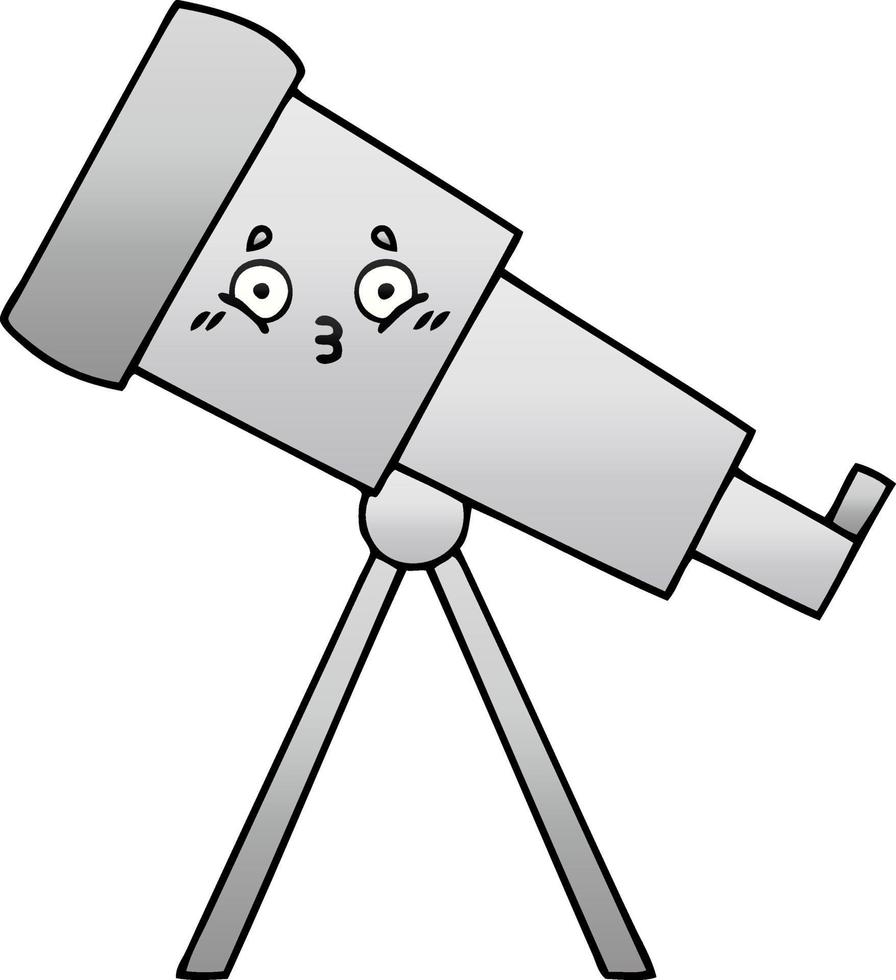 gradient shaded cartoon telescope vector