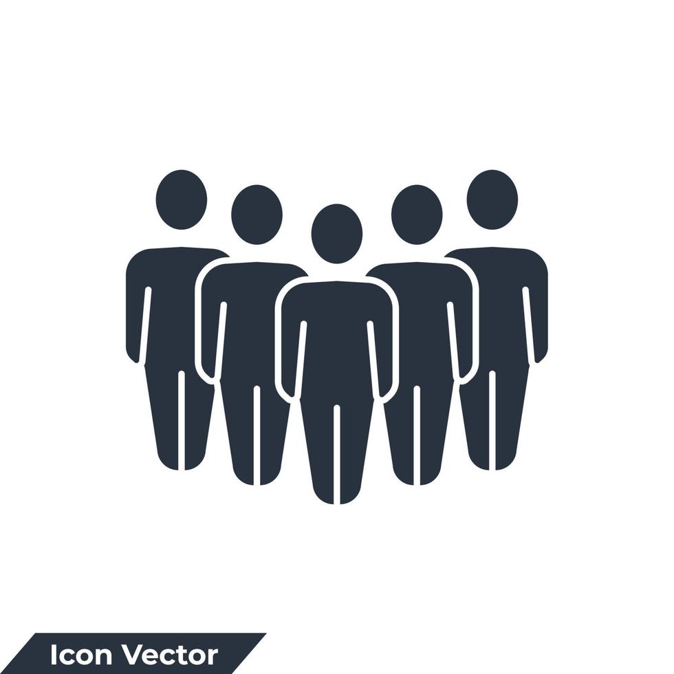 team icon logo vector illustration. people symbol template for graphic and web design collection