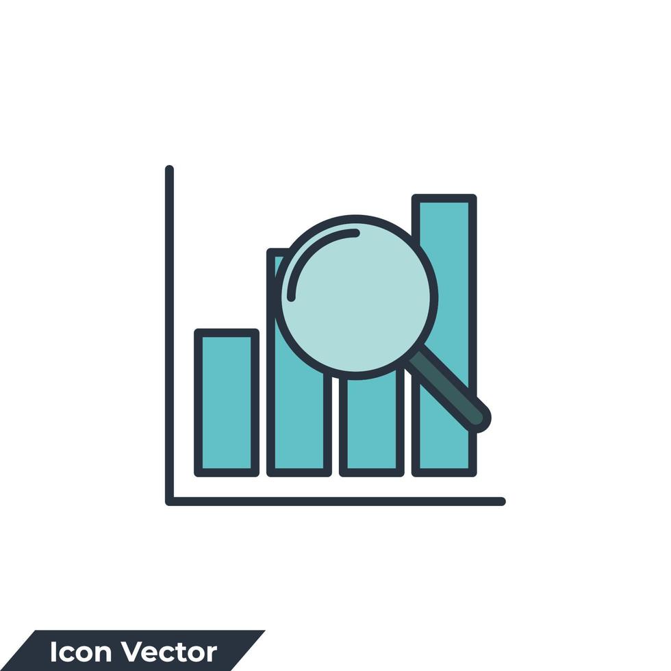 ilustración de vector de logotipo de icono de análisis. plantilla de símbolo de análisis de datos para la colección de diseño gráfico y web