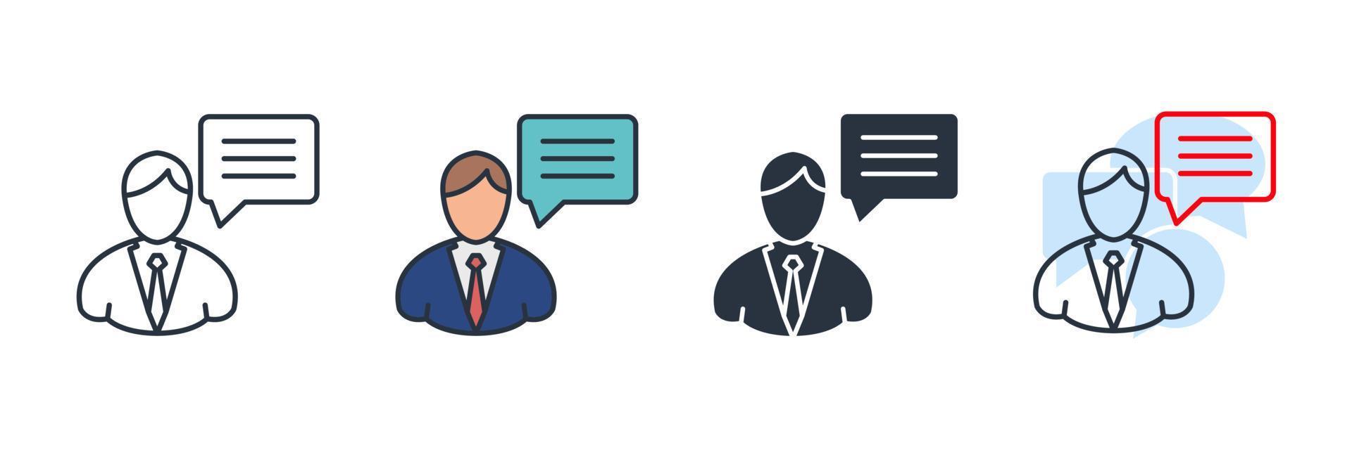 online consulting icon logo vector illustration. contact support symbol template for graphic and web design collection