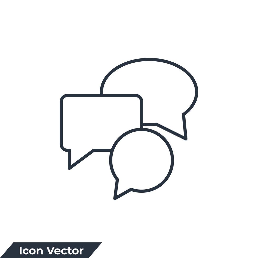 social media icon logo vector illustration. bubble chat symbol template for graphic and web design collection
