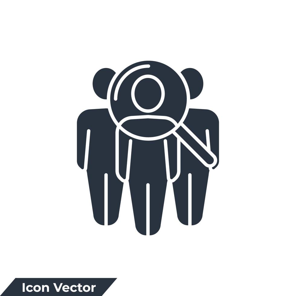 audience icon logo vector illustration. target with audience symbol template for graphic and web design collection