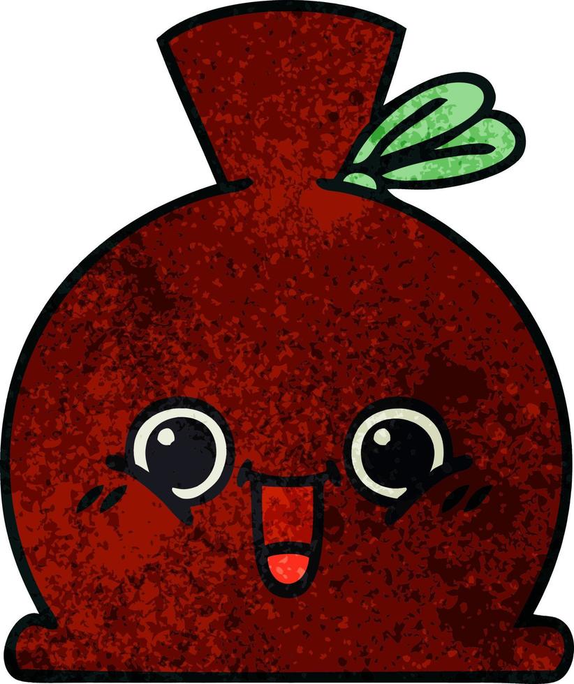 retro grunge texture cartoon sack vector