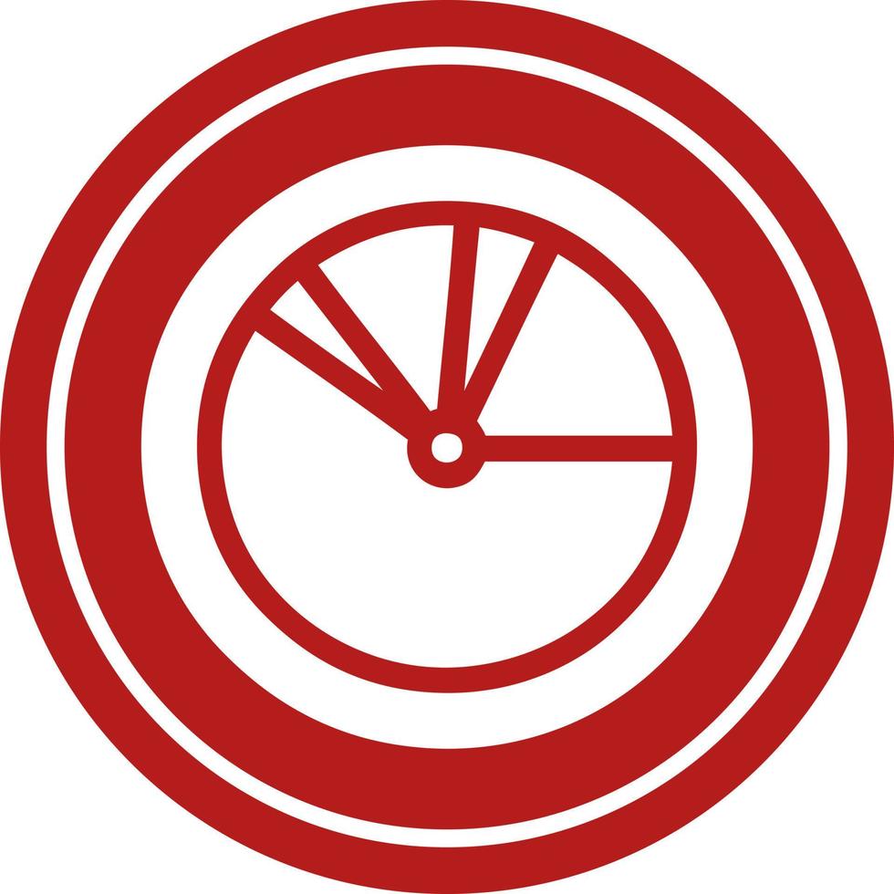 icono de gráfico circular vector