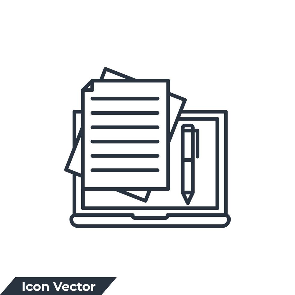 Copyrighting icon logo vector illustration. Typing Machine symbol template for graphic and web design collection