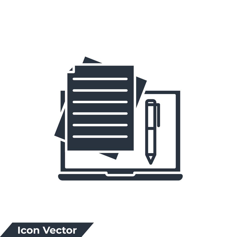 Copyrighting icon logo vector illustration. Typing Machine symbol template for graphic and web design collection