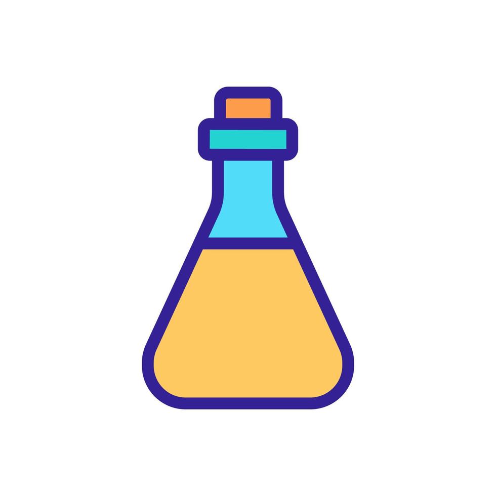 test tube with liquid icon vector outline illustration