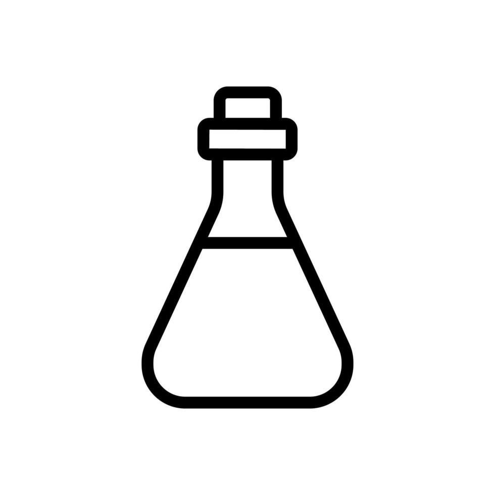 test tube with liquid icon vector outline illustration