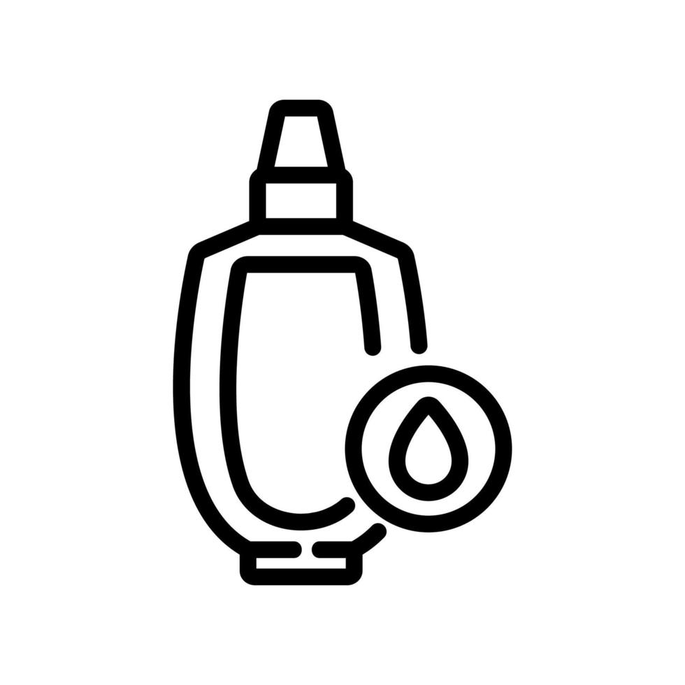 body care liquid bottle icon vector outline illustration