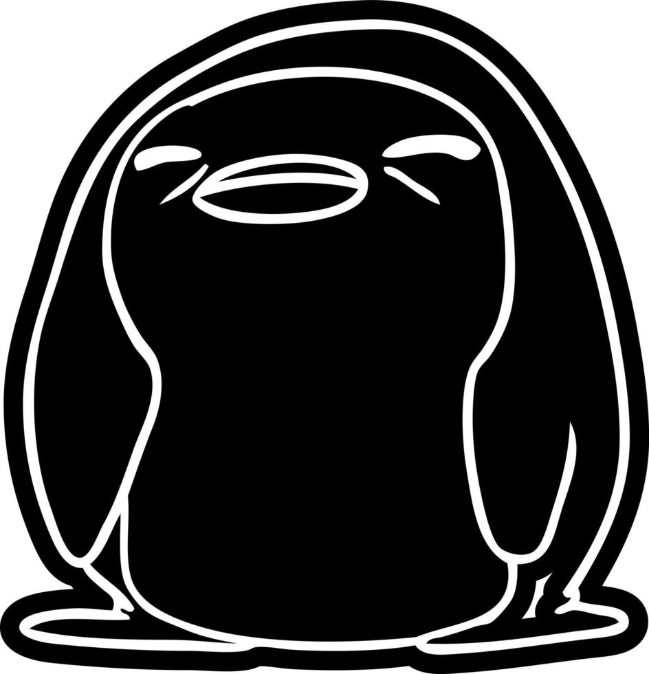 cartoon icon kawaii of a cute penguin vector