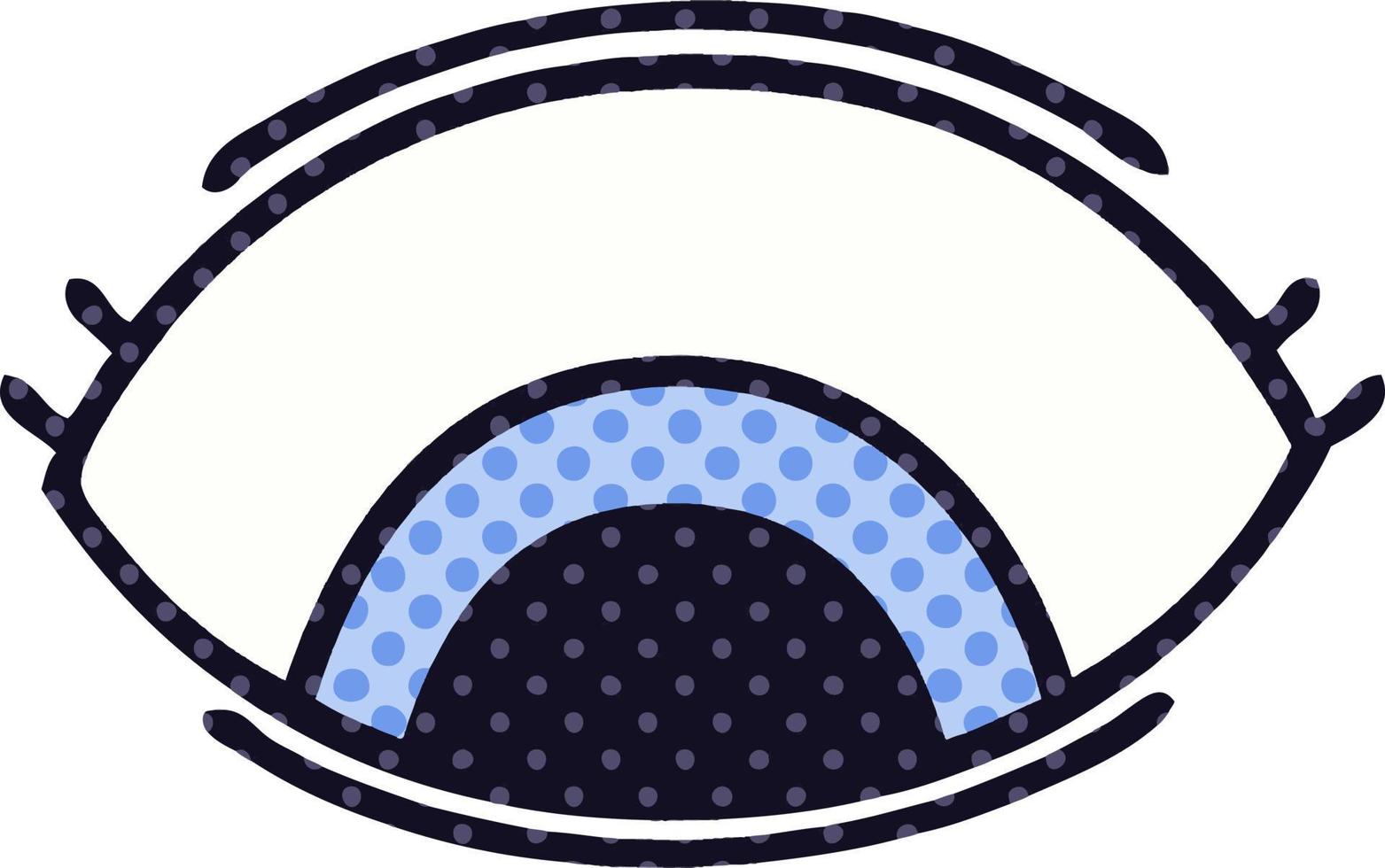 comic book style cartoon eye looking down vector