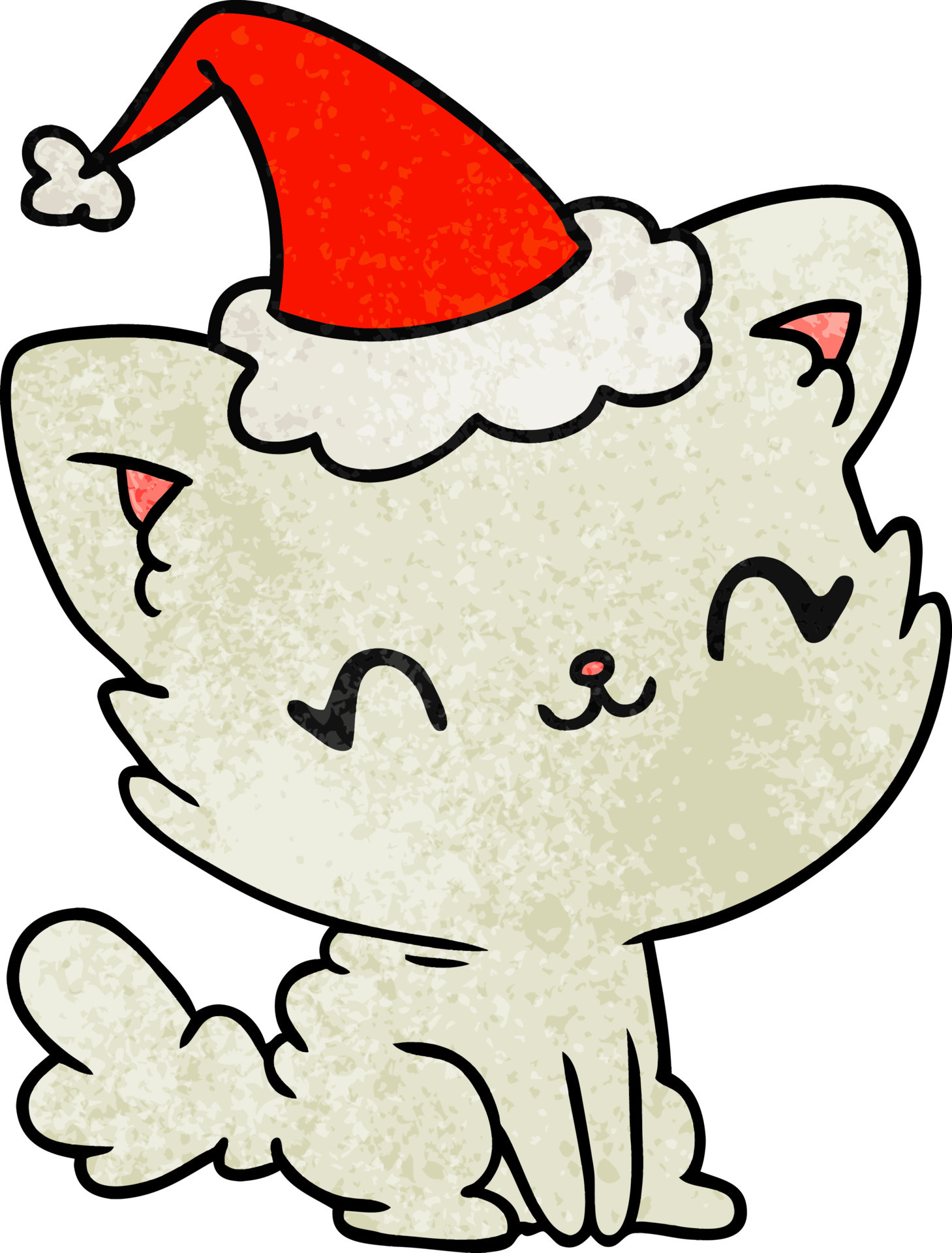 Christmas Textured Cartoon Of Kawaii Cat 9872957 Vector Art At Vecteezy Christmas Textured Cartoon Of Kawaii Cat 9872957 Vector Art At Vecteezy