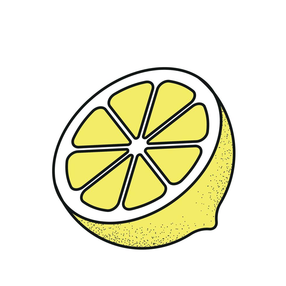 Collection of lemons, isolated on white background, vector illustration.