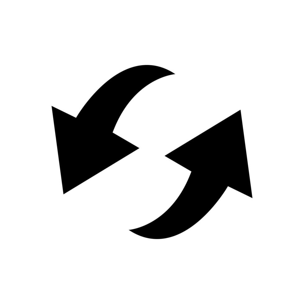 Sync Arrow Minimal Illustration Icon Clip Art Isolated Web Element Cursor vector