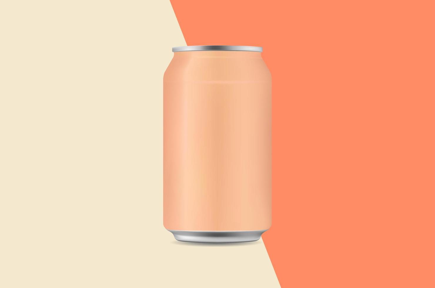 refresco lata realista maqueta ilustración brillante bebida cerveza lata aluminio acero presentación escaparate propósito plantilla vector