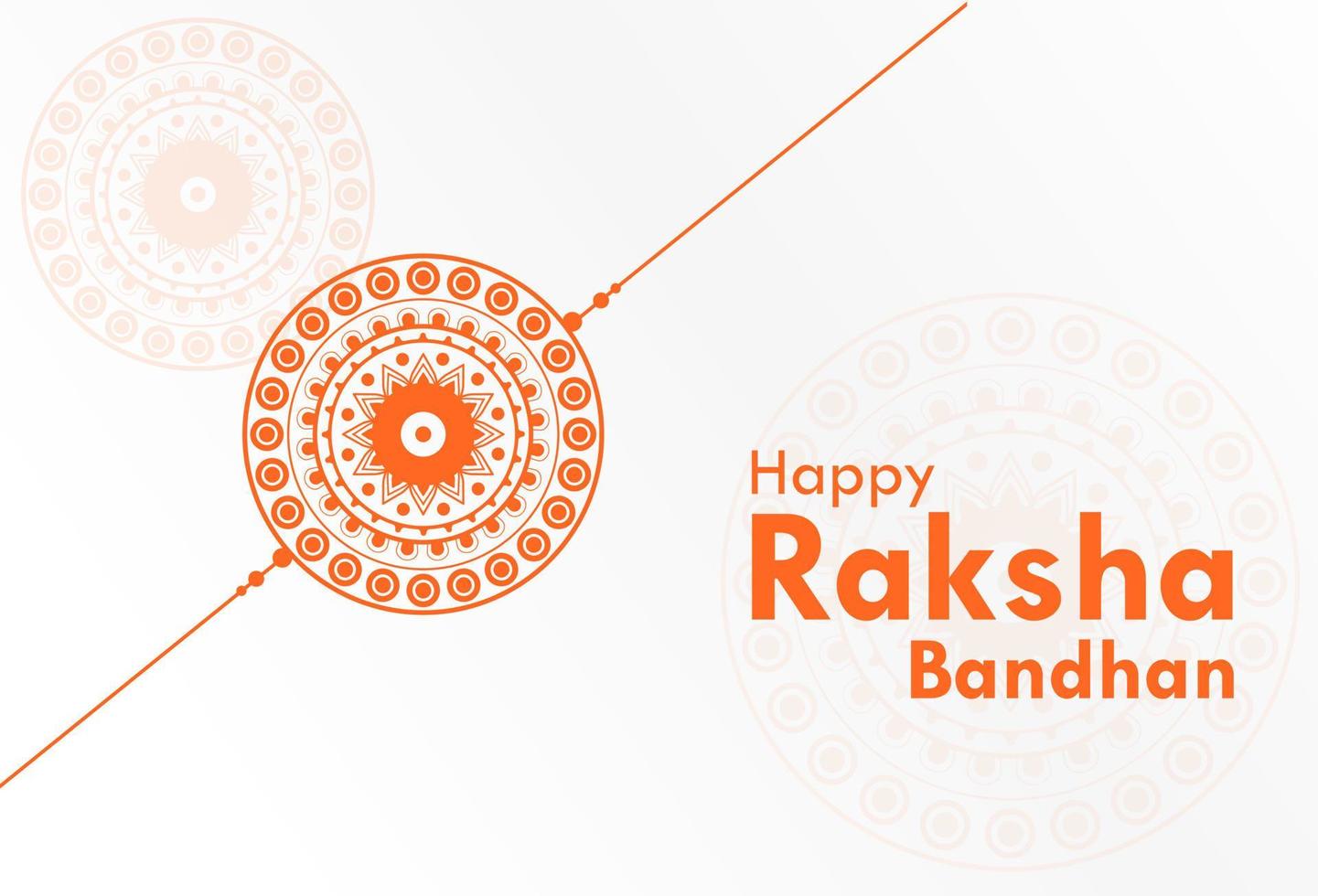 Raksha Bandhan White Minimal Background Traditional Indian Festival Template vector