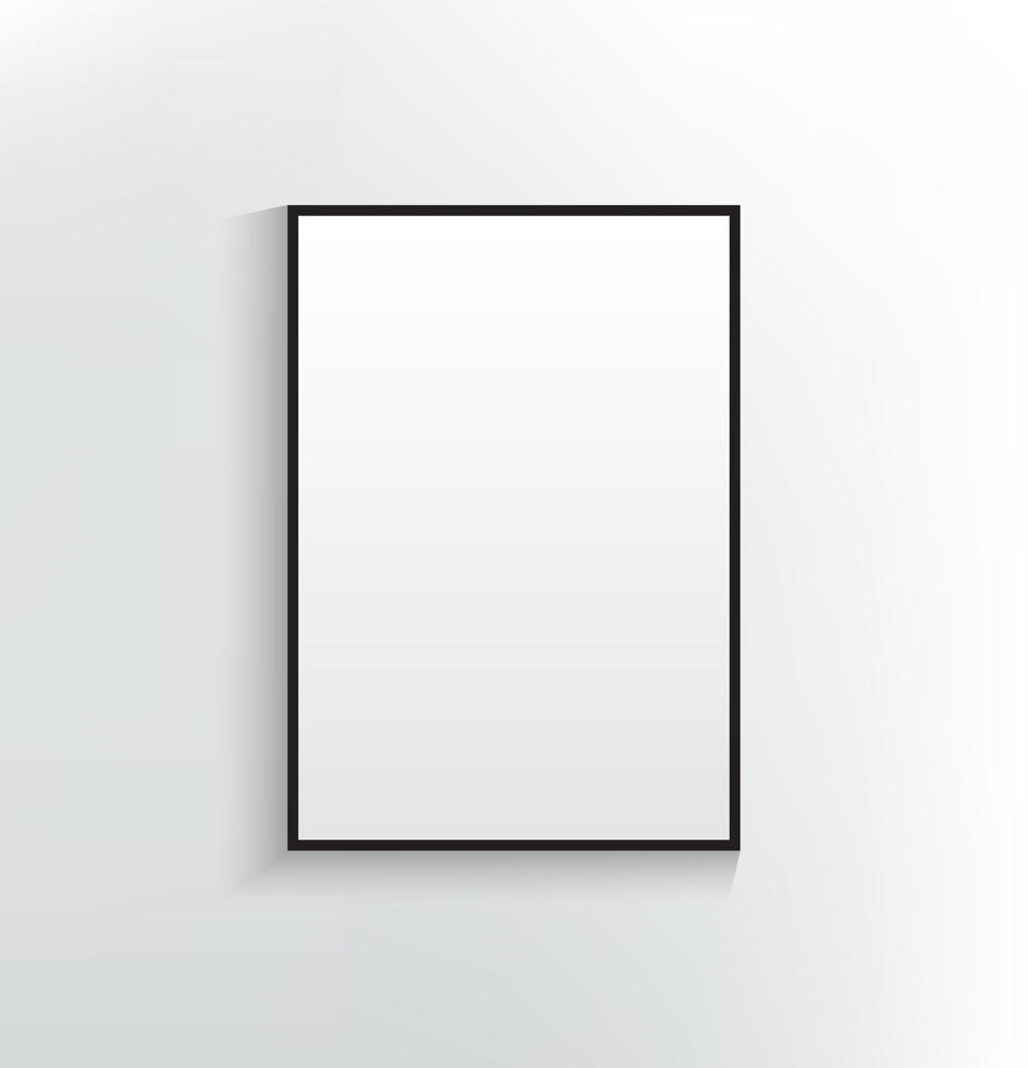 White Poster Frame Board Mockup Blank Template Presentation Business vector