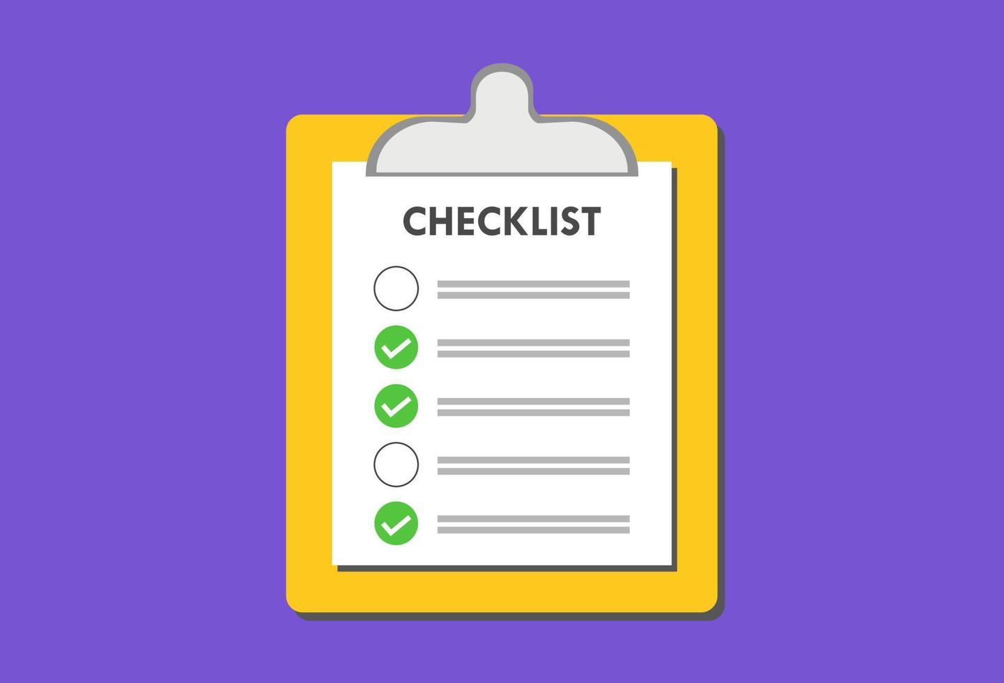 Clipboard Notepad Document Checklist Points Mark Illustration Report