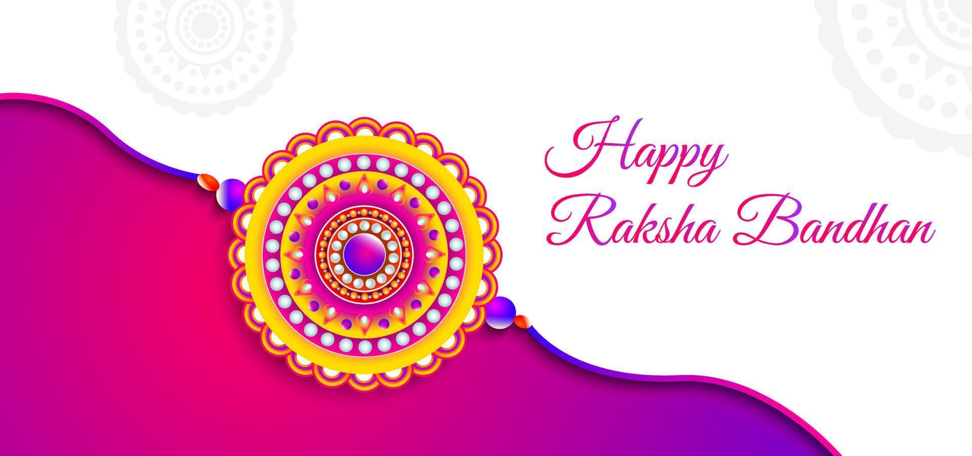 feliz raksha bandhan banner rakhi fondo promocional festival indio vacaciones tarjeta de felicitación ilustración vector