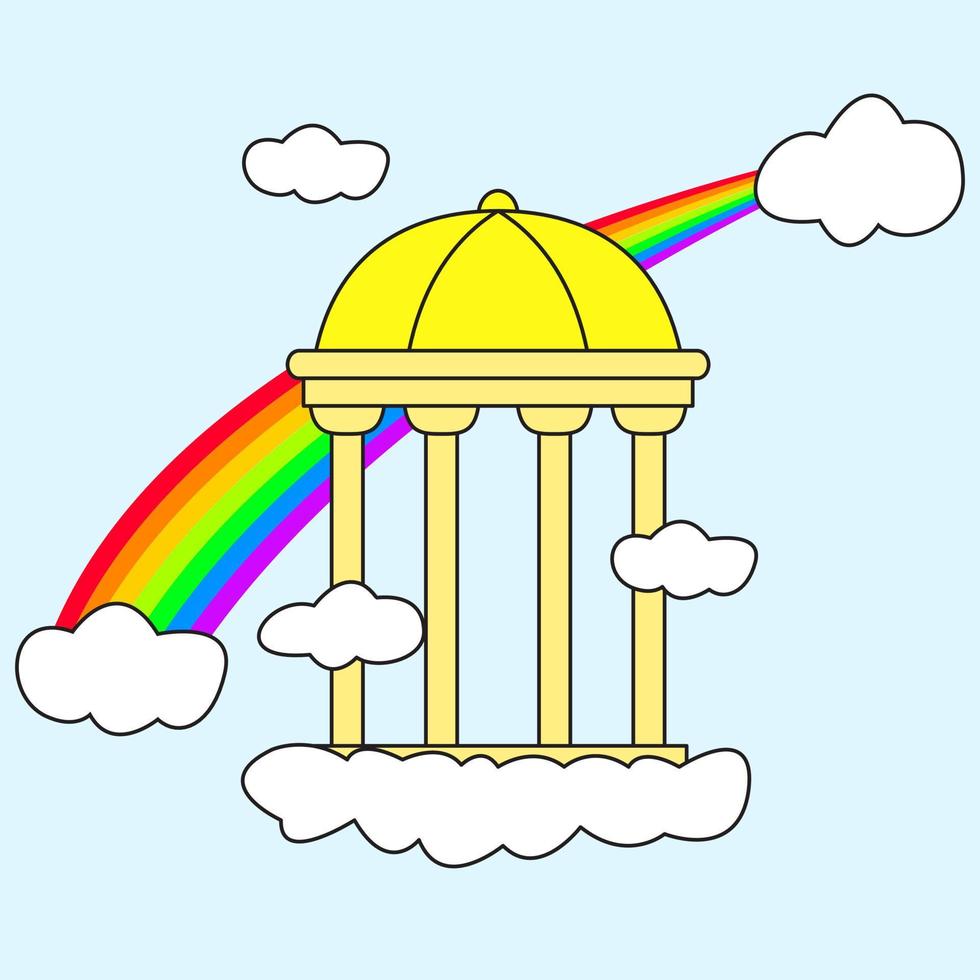 ilustrasi vektor grafis bangunan langit vector