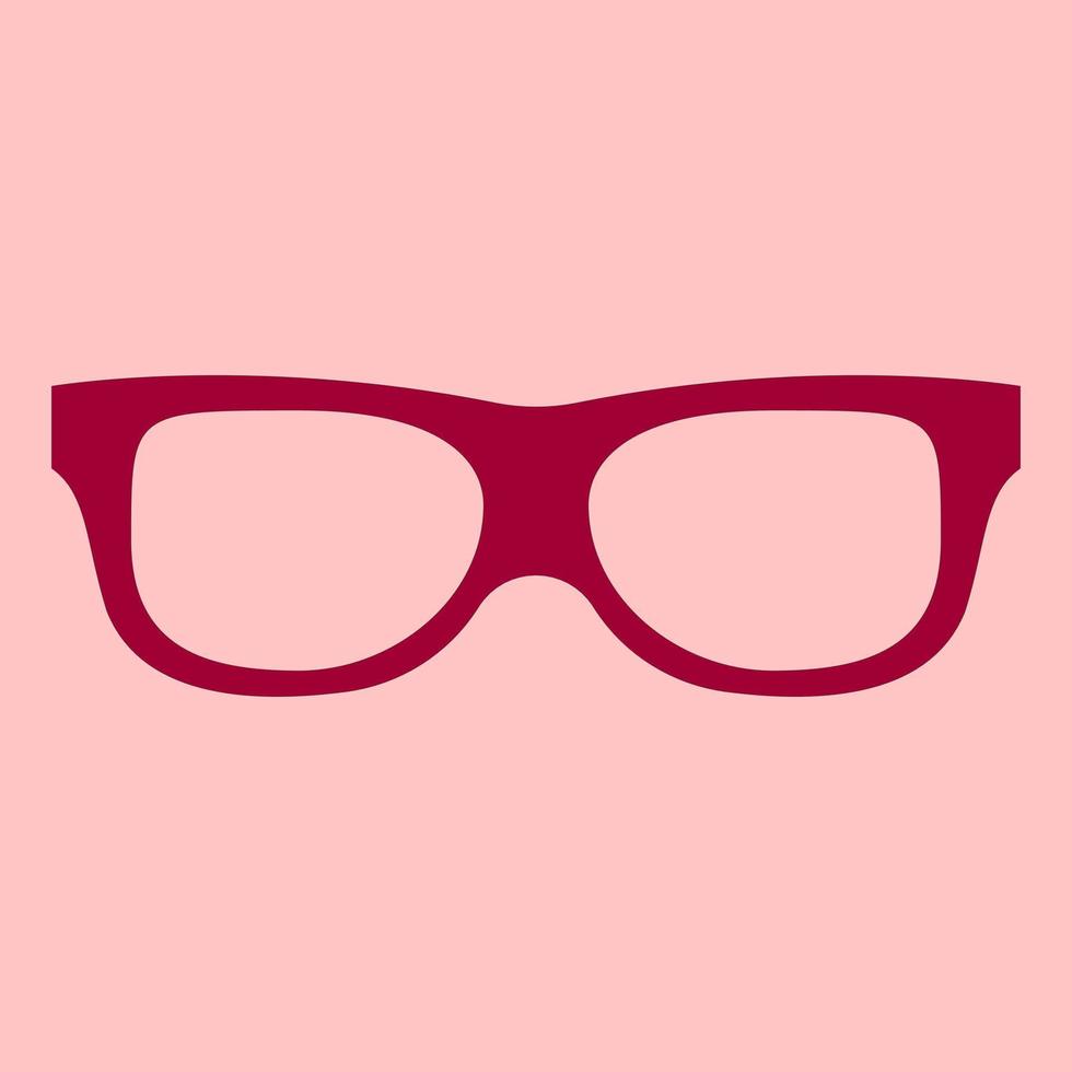 gafas de color rosa sobre un fondo blanco vector