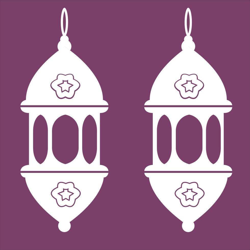 Illustration vektor graphic of two ramadan lanterns vector