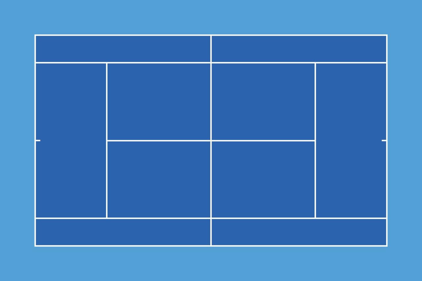 Blue tennis court, tactics board vector