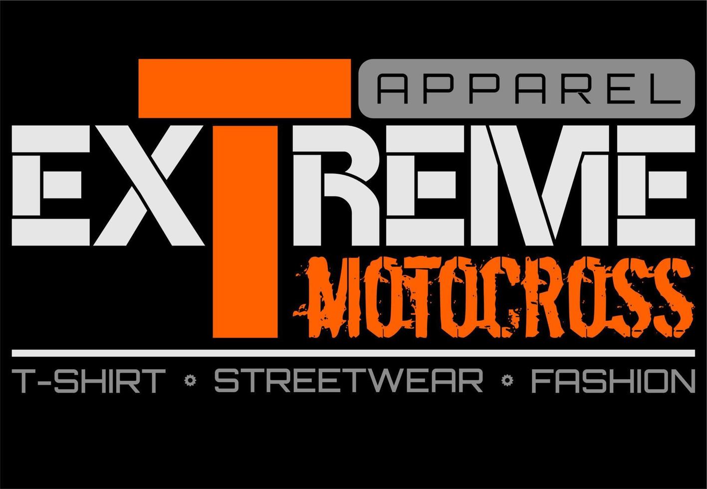 Casual Clothing Extreme Motocross vector