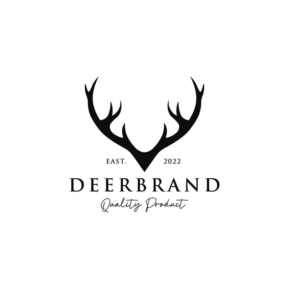 Deer hunter logo with modern design, template and vector